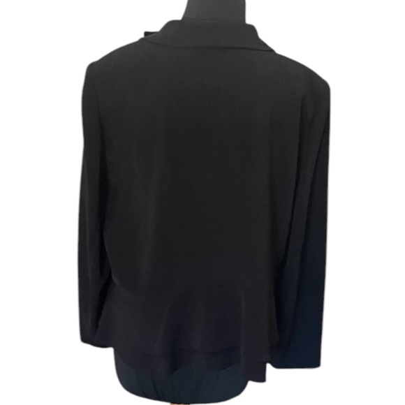 MOSHITA COUTURE Women's Beaded Embellished Black Suit Blazer—SZ.20 - Picture 4 of 9